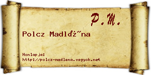 Polcz Madléna névjegykártya